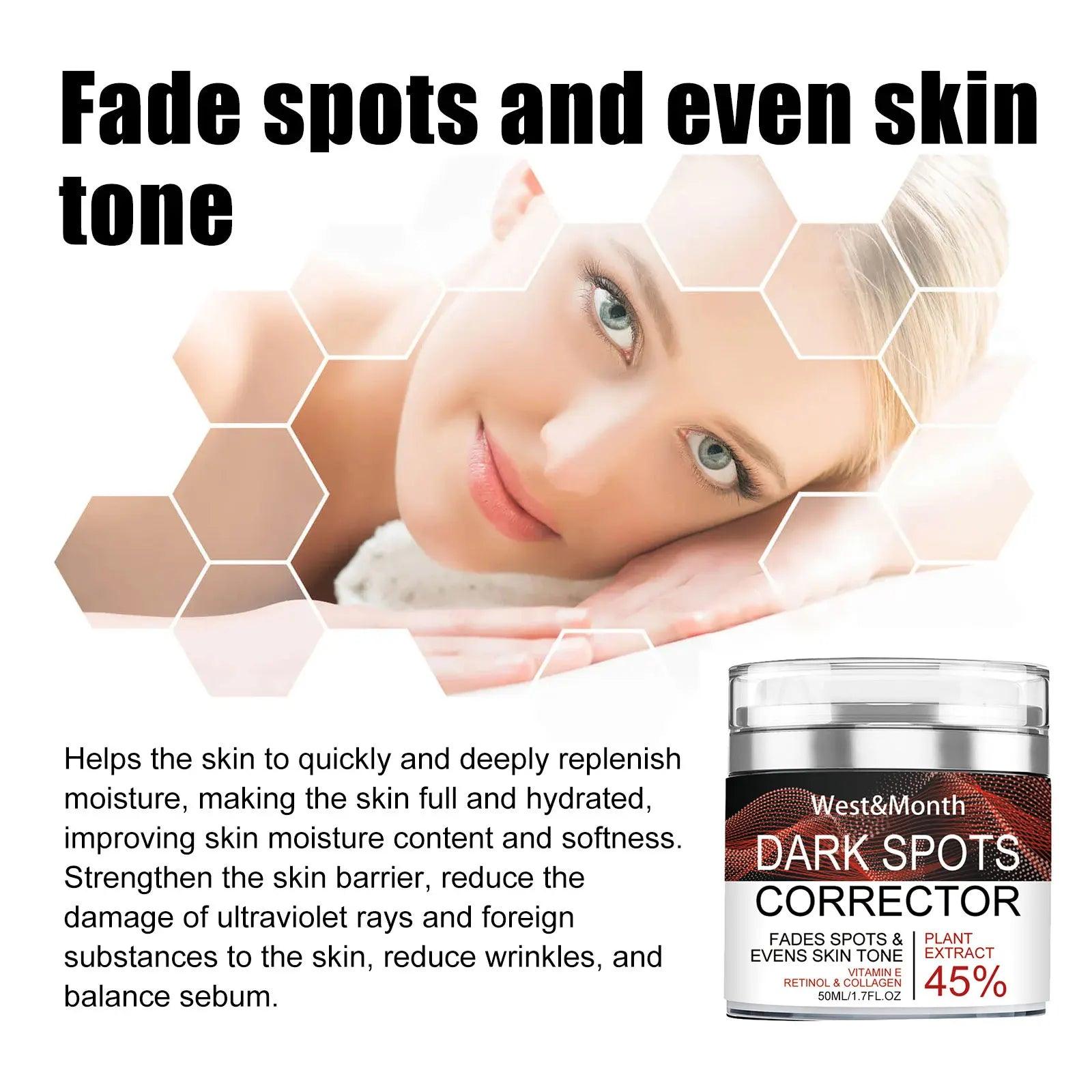 Freckle Wh-itening Cream Improve Dullness Anti Dark Spots Blemish Removal Hydrating Lighten Melanin Remove Melasma Purify Cream - Urbanew