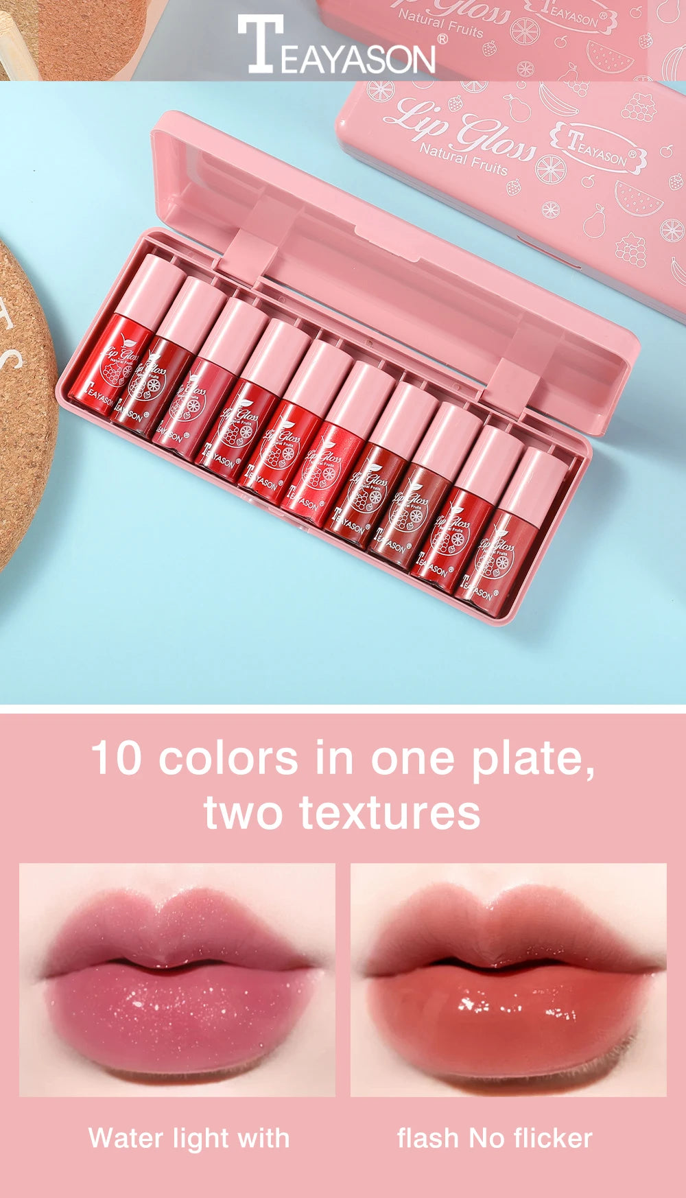 Mini 10 Colors Liquid Lip Gloss Waterproof Non-stick 24 Hours Long Lasting Velvet Matte Lipstick Lip Gloss Cosmetic Makeup Care