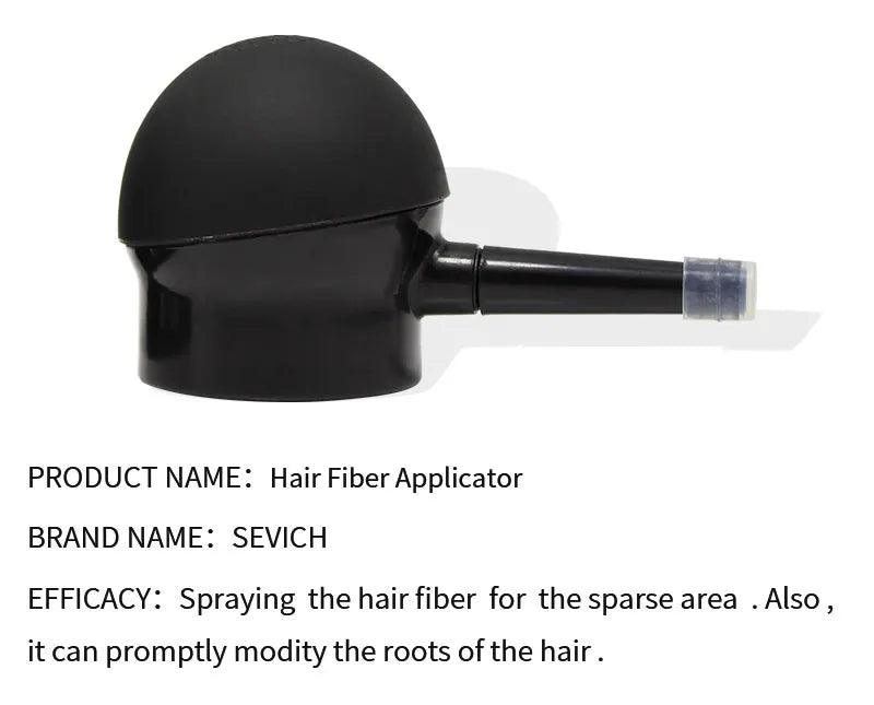 Sevich Hair Building Fibers Kit - Instant Fullness & Concealment for Thinning Hair (Refill + Applicator)