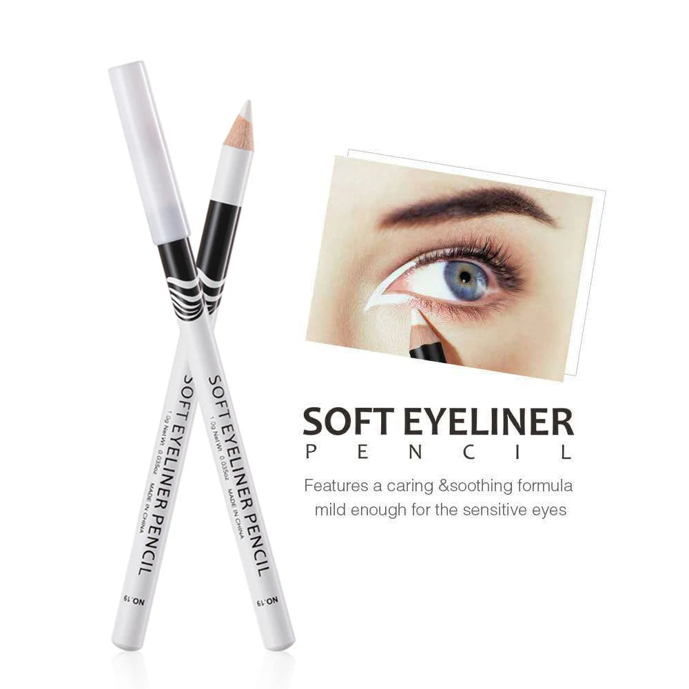 Waterproof White Eyeliner Pencil Quick-Dry Long-Lasting No Blooming Eye Liner Pen Professional Woman Makeup Beauty Cosmetic Tool