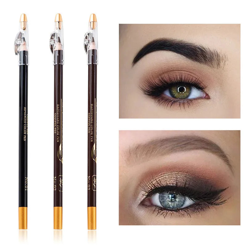 Eyebrow Pencil Waterproof Eye Brow Eyeliner Eyebrow Pen Brown/Black With Sharpener Eye Makeup Beauty Cosmetic Tool