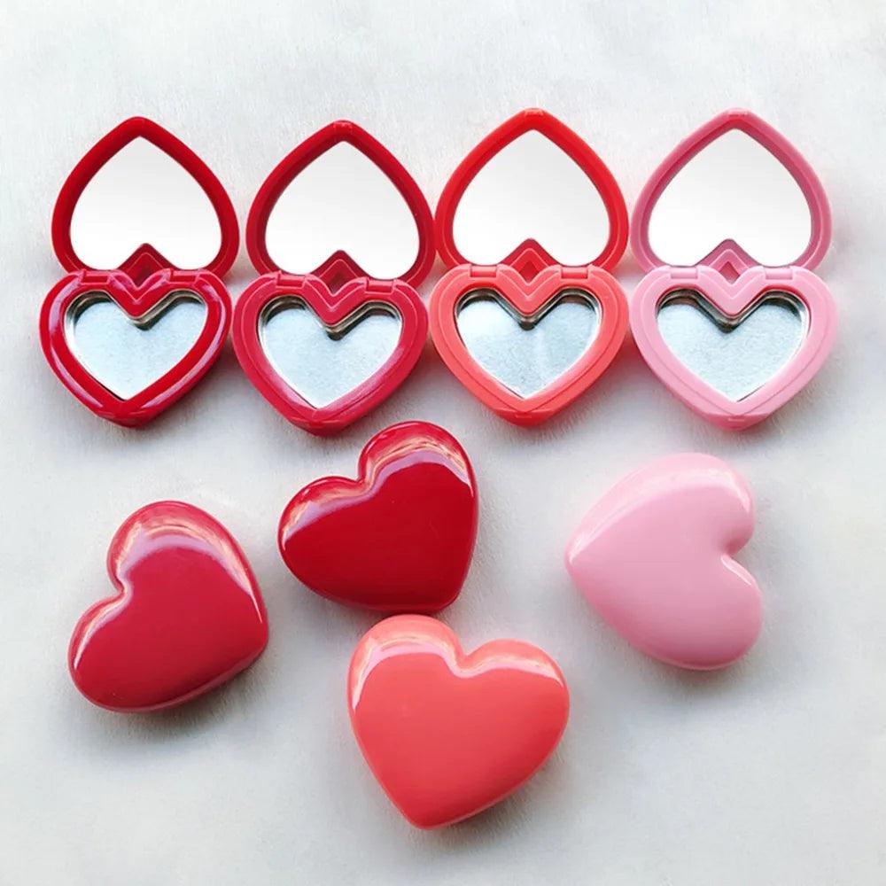 Love Heart Shape Empty Eyeshadow Case Rouge Lipstick Box Pigment Palette Refillable Foundation Makeup Dispenser New - Urbanew