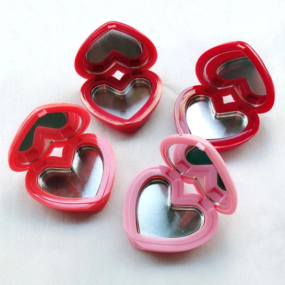 Love Heart Shape Empty Eyeshadow Case Rouge Lipstick Box Pigment Palette Refillable Foundation Makeup Dispenser New - Urbanew