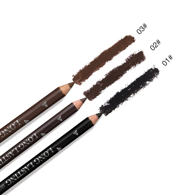 1Pcs Eye Brow Cosmetics Waterproof Long Lasting Easy to Wear Pigment Black Coffee Brown Cheap Eyebrow Eyeliner Makeup Pencil