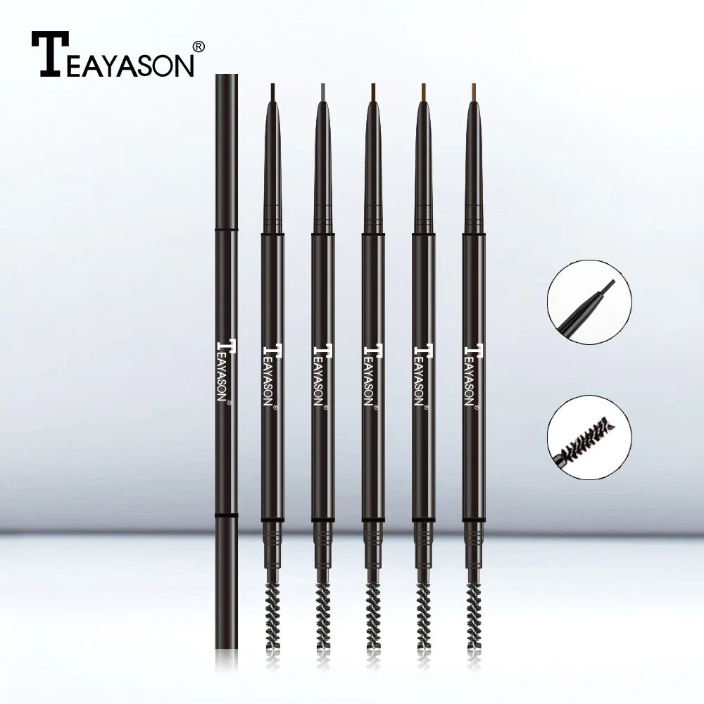 Dual ended automatic eyebrow pencil waterproof long lasting 1.5mm super slim head Microblading eyebrow tatto pen