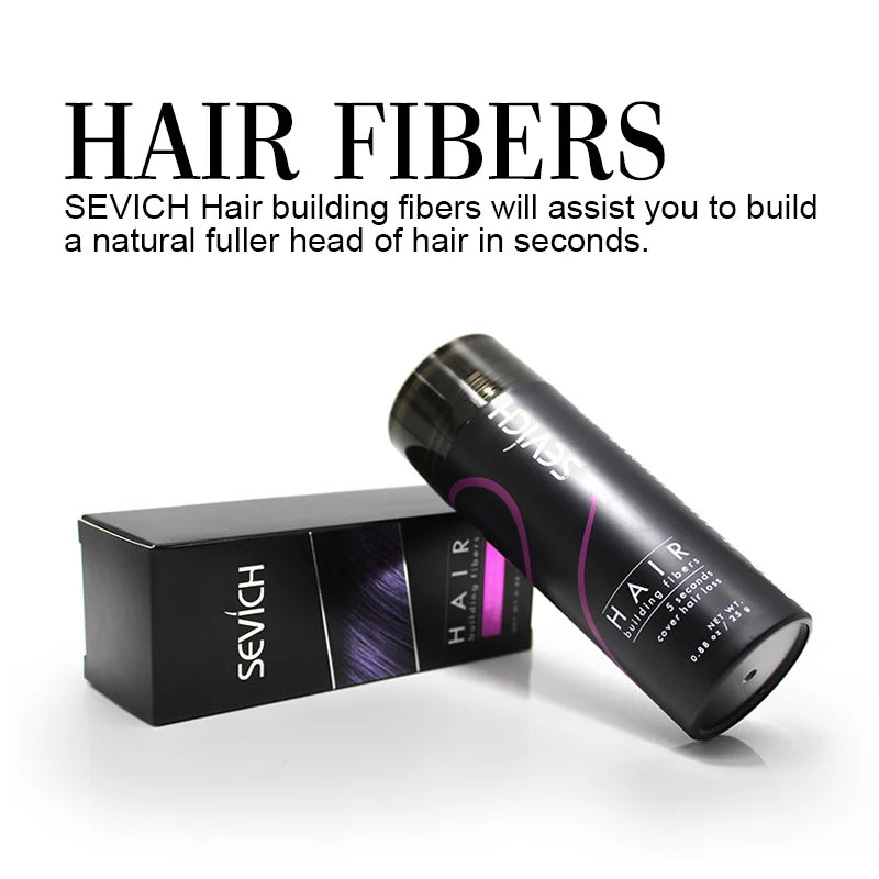 Sevich Hair Building Fibers Kit - Instant Fullness & Concealment for Thinning Hair (Refill + Applicator)