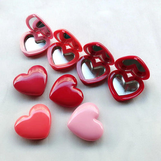 Love Heart Shape Empty Eyeshadow Case Rouge Lipstick Box Pigment Palette Refillable Foundation Makeup Dispenser New - Urbanew