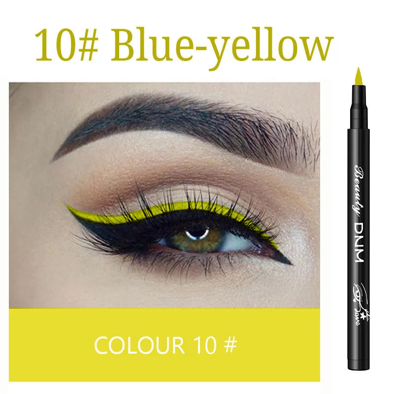 Makeup 12 Color Eyeliner Liquid Waterproof Easy To Wear Make Up Matte Eye Liner Blue Red Green White Gold Brown Eyleliner