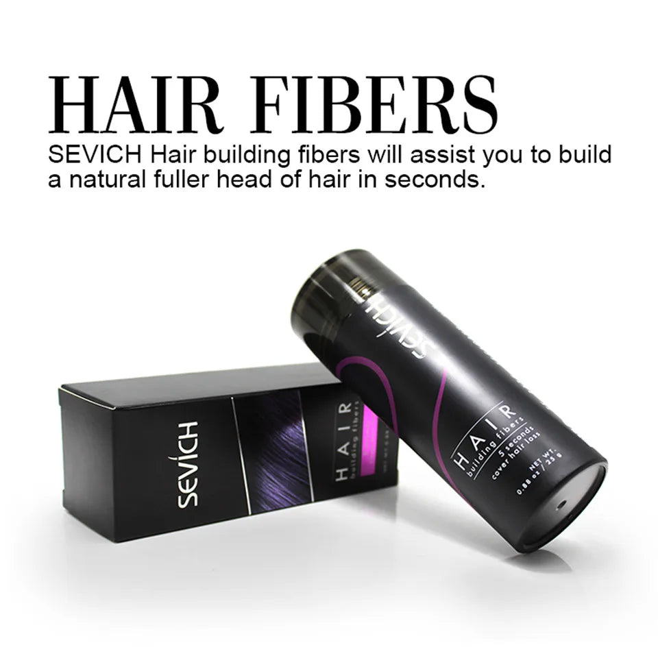 Sevich Hair Building Fibers Kit - Instant Fullness & Concealment for Thinning Hair (Refill + Applicator)