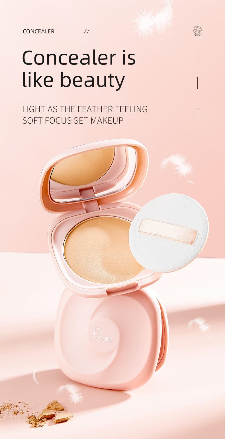 Pudaier Makeup Foundation Fixing Foundation Pressed Powder Loose Powder Make up Waterproof Natural Concealer Oil Control Powder - Urbanew