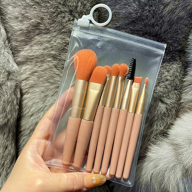 Beginner Portable Short Super Soft Makeup Brush Suit