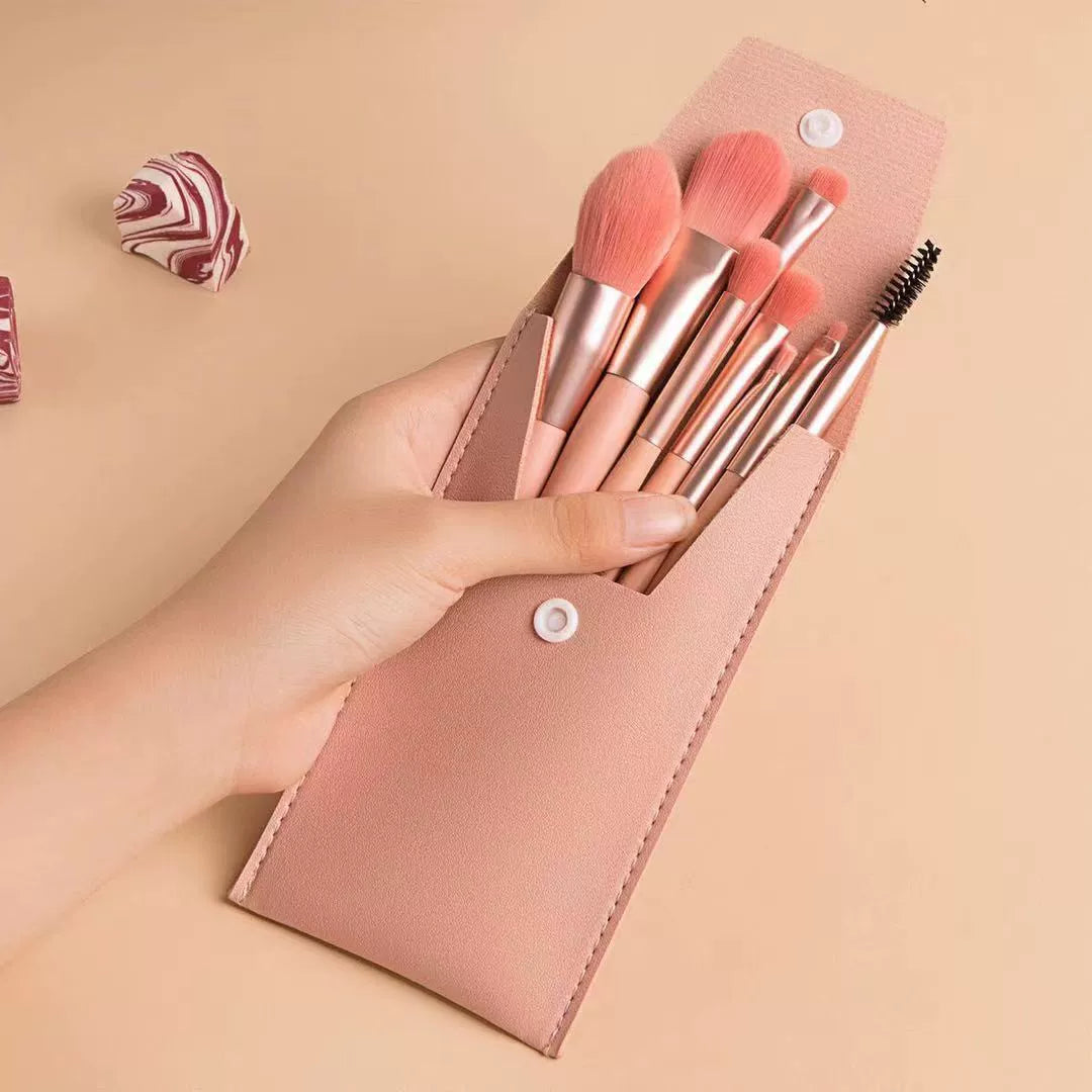 Beginner Portable Short Super Soft Makeup Brush Suit