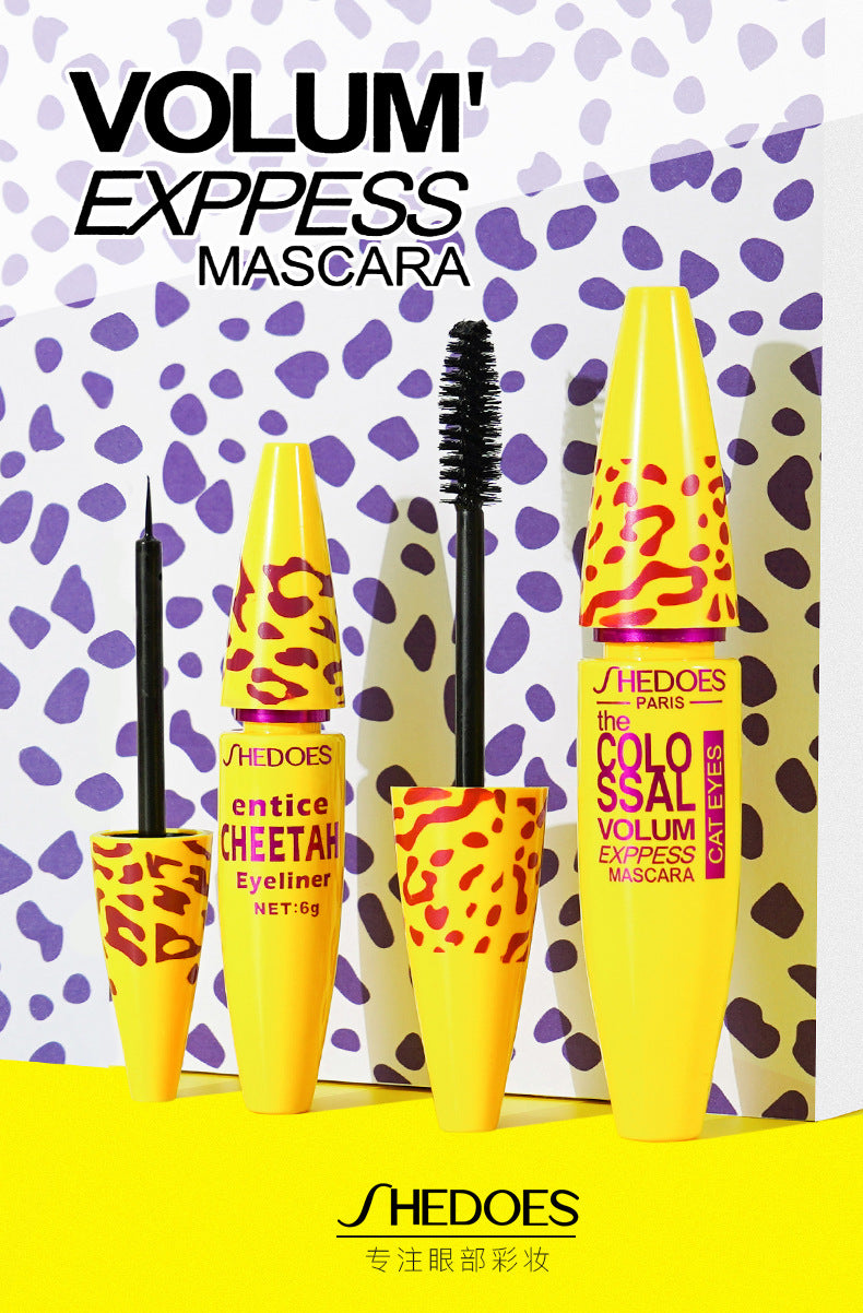 Make up Eyelash Mascara Waterproof Thick Liquid Eyeliner Mascara Makeup Kit Eyelashes Long Lasting Volume  Eye Liner Mascara Set