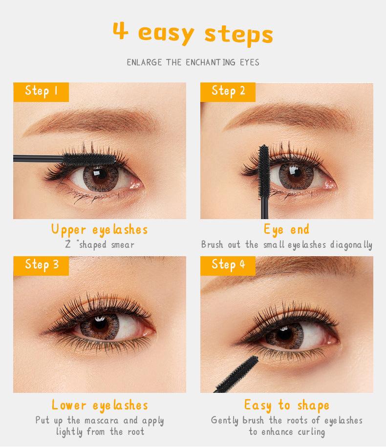 3D Fiber Mascara Long Black Waterproof Black Mascara Volume Curling Eyelash Extension Makeup Cosmetic Mascara Liquid - Urbanew