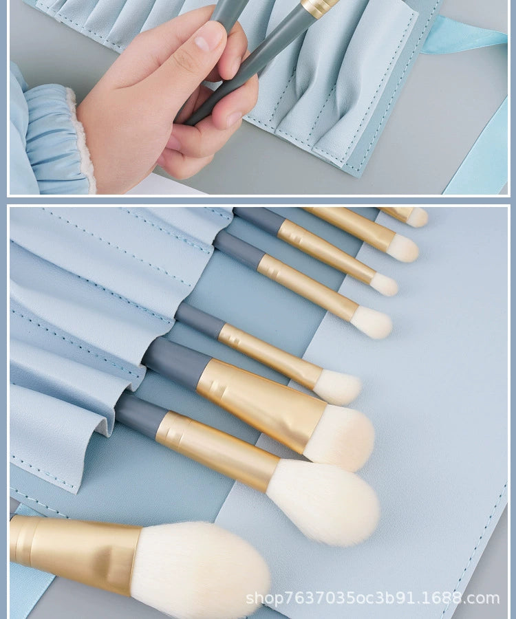 Beginner Portable Short Super Soft Makeup Brush Suit