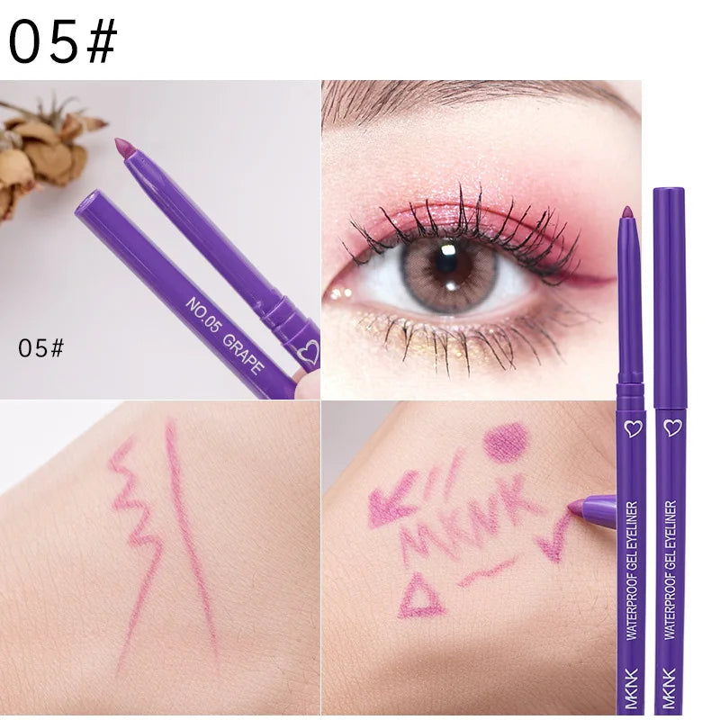 Waterproof Eyeliner Pencil Long-lasting High Quality Professional Makeup Black Brown Purple Eyeliner Pen Easy Wearing Cosmetics