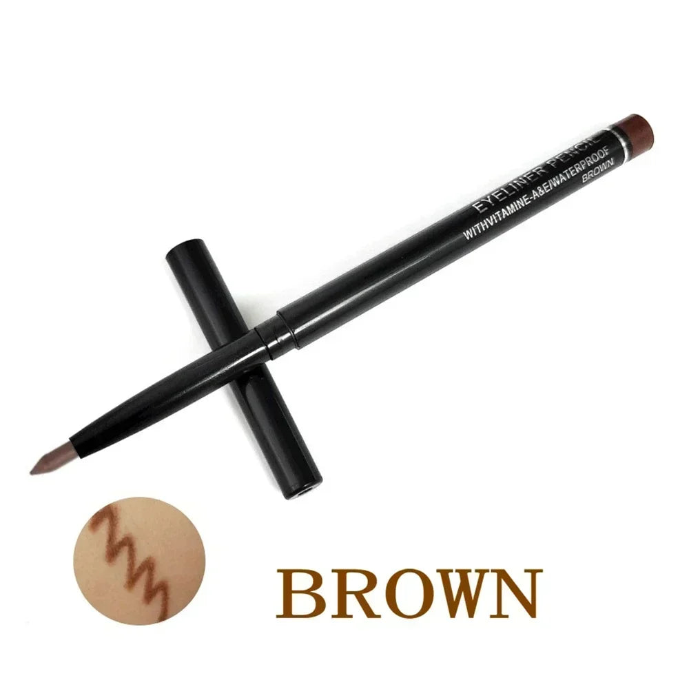 3Pcs Waterproof & Sweat-Proof Black Eyeliner Pencil Combined Lasting Smudge-Proof Bold Eye Makeup Easy Glide Formula for Perfe