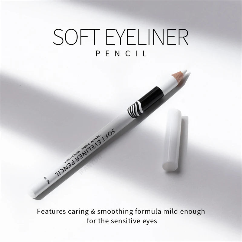 1/12pcs White Eyeliner Makeup Smooth Easy To Wear Lasting Eyes Brightener Waterproof Fashion Eyes Liner Pencils Eye Makeup Tool