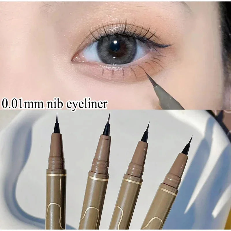 Ultra-fine Matte Liquid Eyeliner Pencil Waterproof Quick Drying Black Brown Lying Silkworm Lower Eyelashes Eye Makeup Eyeliner