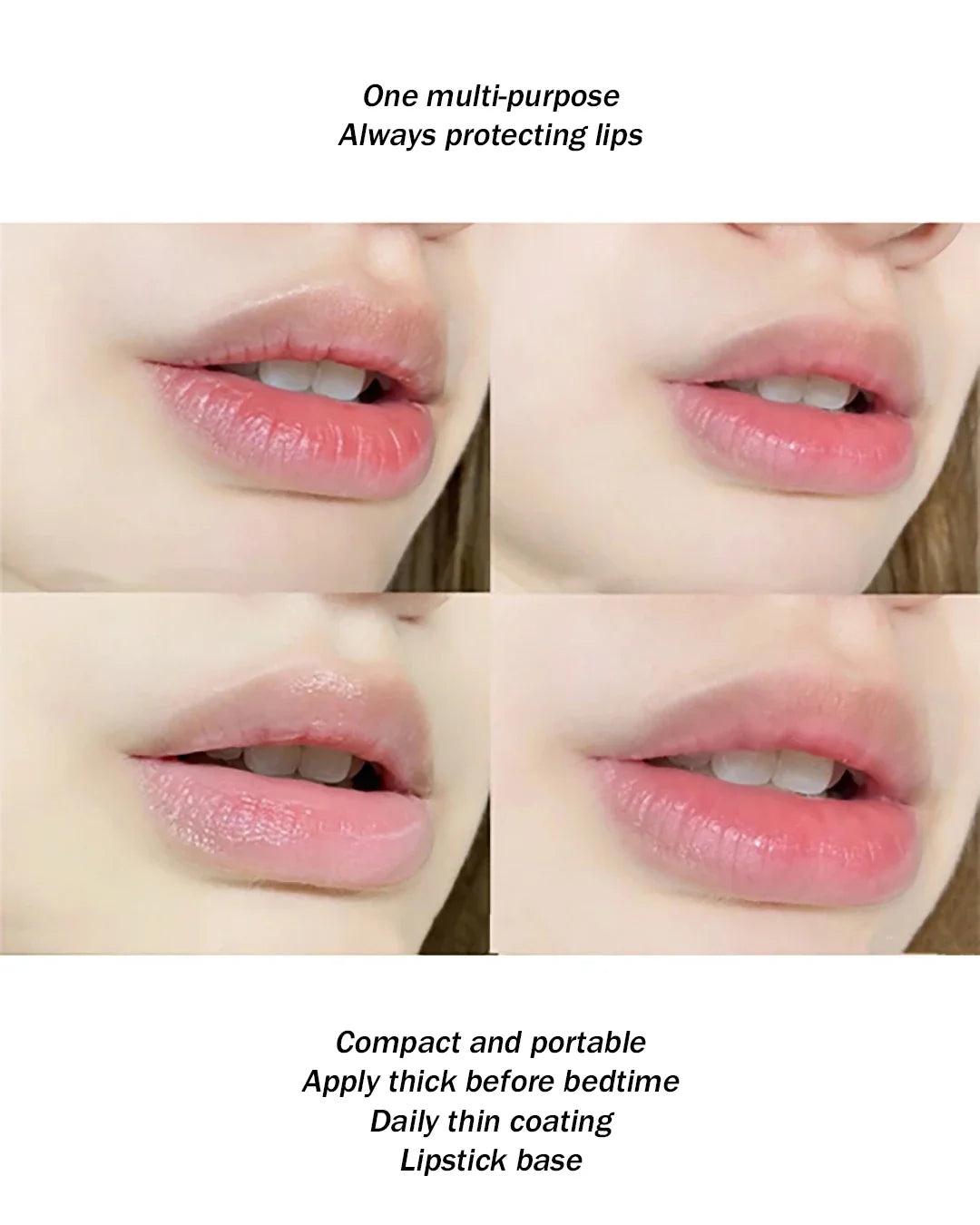 Moisturizing Lip Cream Rotatable Paste Repair Lip Lines Long-lasting Moisture Hydrating Makeup Base Lip Balm Care Treatment 12g - Urbanew