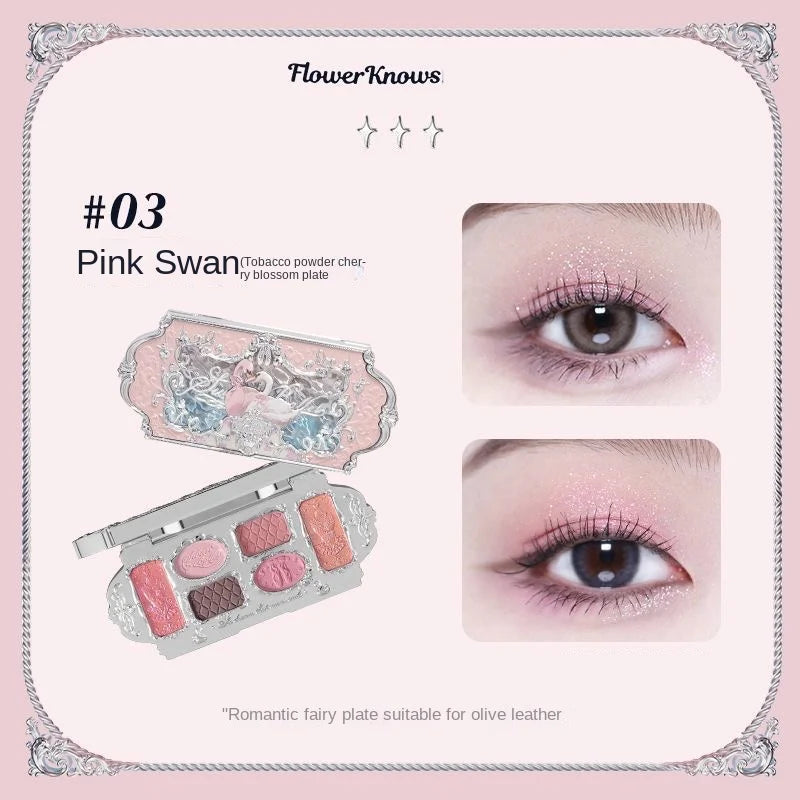 Paleta de Sombras Flower Knows Swan Ballet: Um Espetáculo de Cores para Seus Olhos