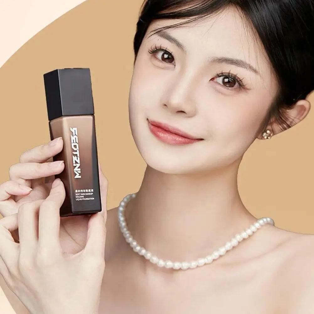 Feotznw Soft Yarn Makeup Foundation Liquid Skin Care Female Concealer Wrinkles Lasting Mask Foundation G3B3 - Urbanew