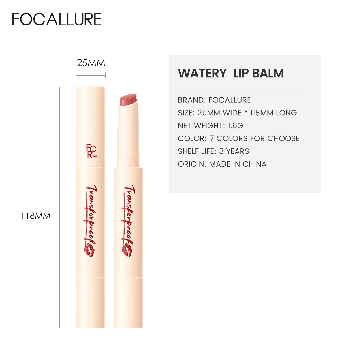 Focallure Balm Labial Hidratante Translúcido: Brilho e Conforto Duradouros para Seus Lábios