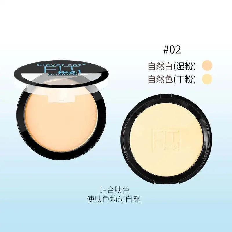 Double Layer Pressed Powder Fresh Concealer 2 In 1 Nature Moisturizing Face Powder Smooth Foundation Whitening Brighten Cosmetic - Urbanew