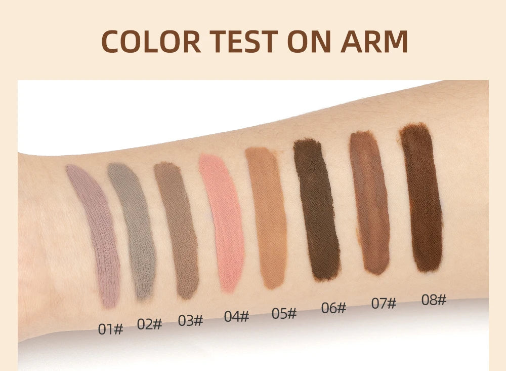 QiBest Matte Liquid Eyeshadow - Waterproof, Long-Lasting Pigment (8 Shades)