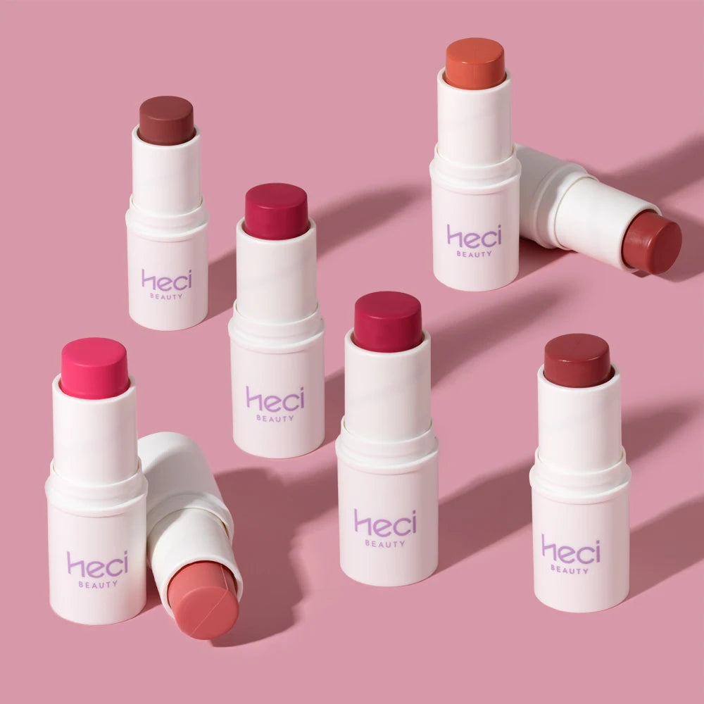 HECI BEAUTY Blush Cremoso Multifuncional: Realce Sua Beleza Natural com um Toque de Cor Radiante