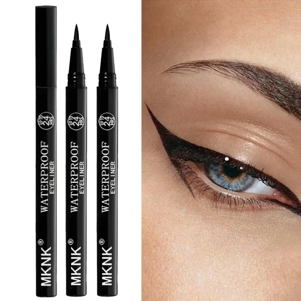 3Pcs Waterproof & Sweat-Proof Black Eyeliner Pencil Combined Lasting Smudge-Proof Bold Eye Makeup Easy Glide Formula for Perfe