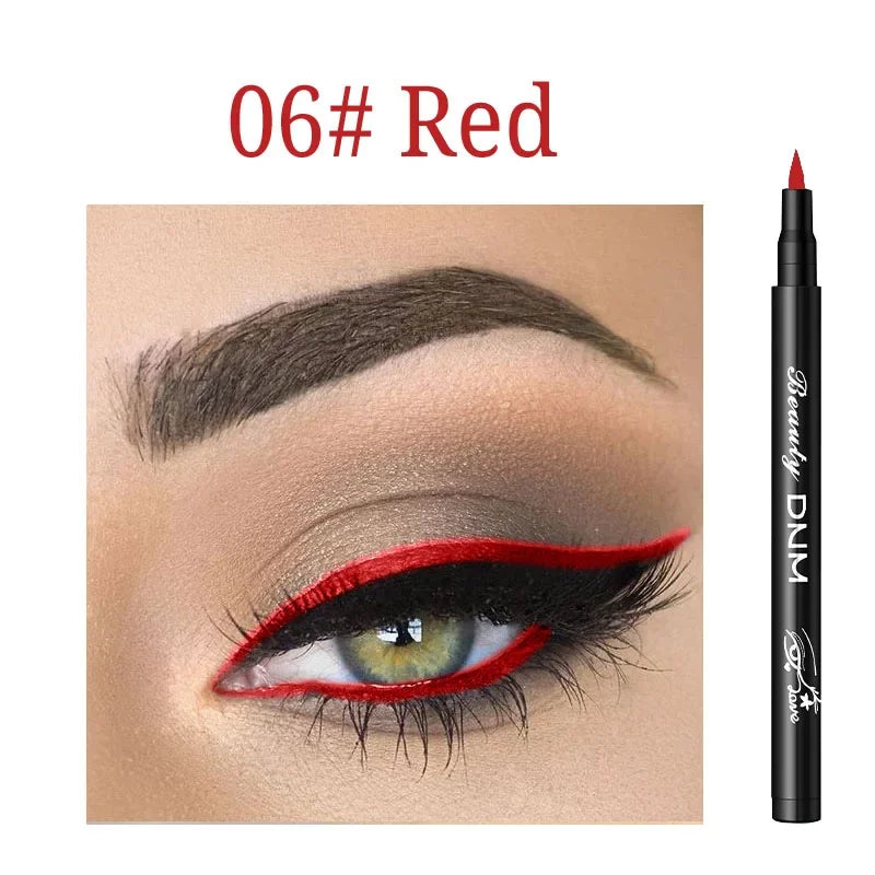 Makeup 12 Color Eyeliner Liquid Waterproof Easy To Wear Make Up Matte Eye Liner Blue Red Green White Gold Brown Eyleliner