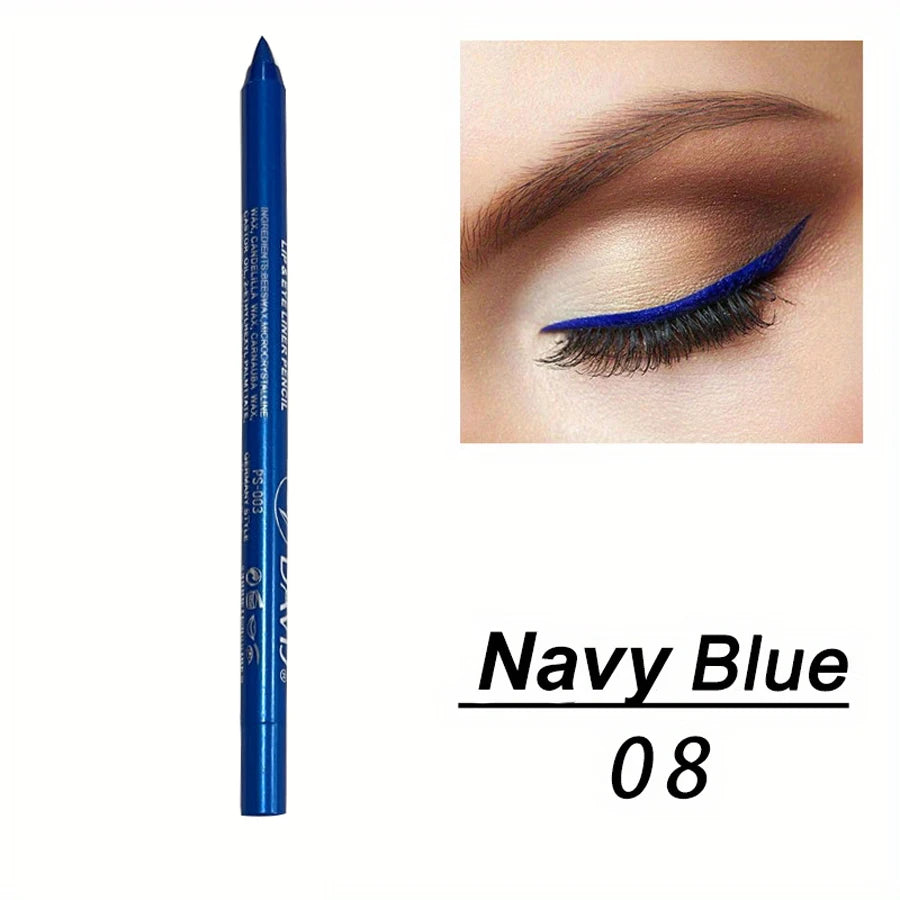 14-Color Colourful Eyeliner Pen, High Pigmented Pearly Shimmer Metallic Smokey Punk Gothic Style Eyeliner, Long Lasting Waterpro