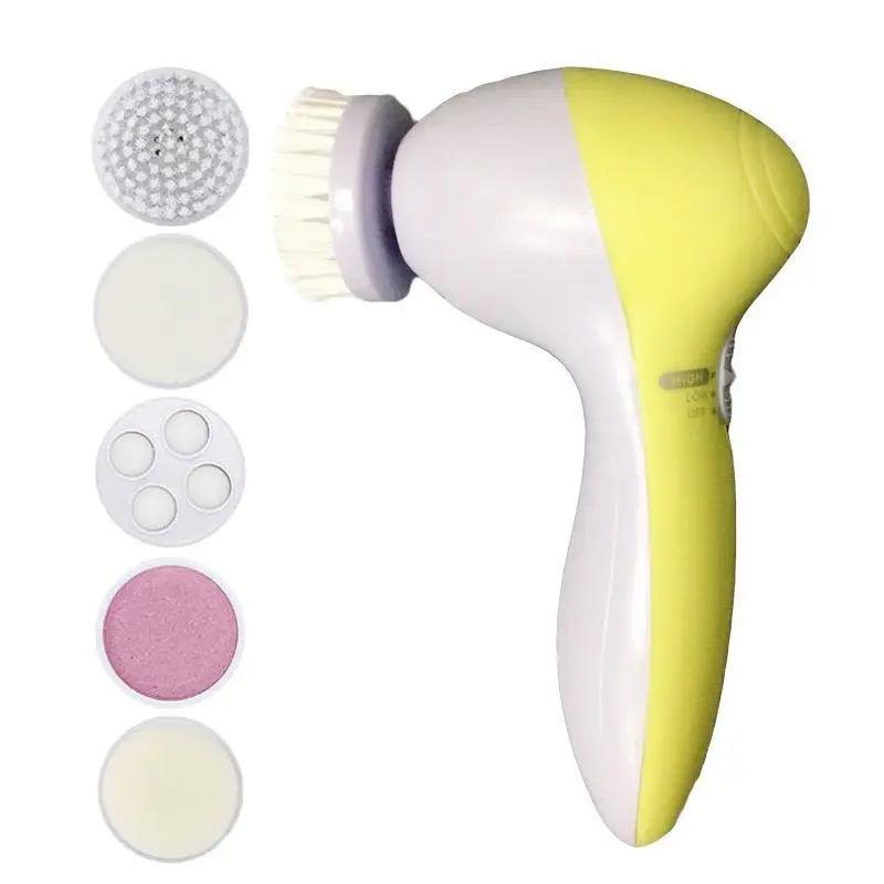 Electric Facial Cleaner 5 IN 1 Face Cleansing Brush Wash Machine Spa Skin Care Massager Blackhead Cleaning Facial Cleanser Tools - Urbanew