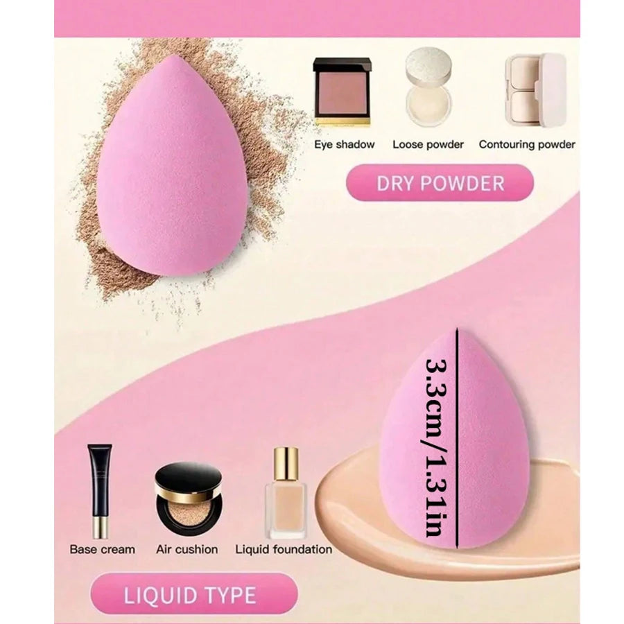 20PCS  Mini Finger Puff Beauty Cosmetic Foundation Cosmetic Sponge Makeup Blender Suitable For Cream & Powder Concealer