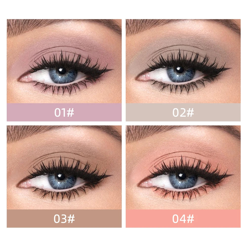 QiBest Matte Liquid Eyeshadow Set - 8 Vibrant Shades for Effortless Eye Looks (Waterproof & Long-Lasting)