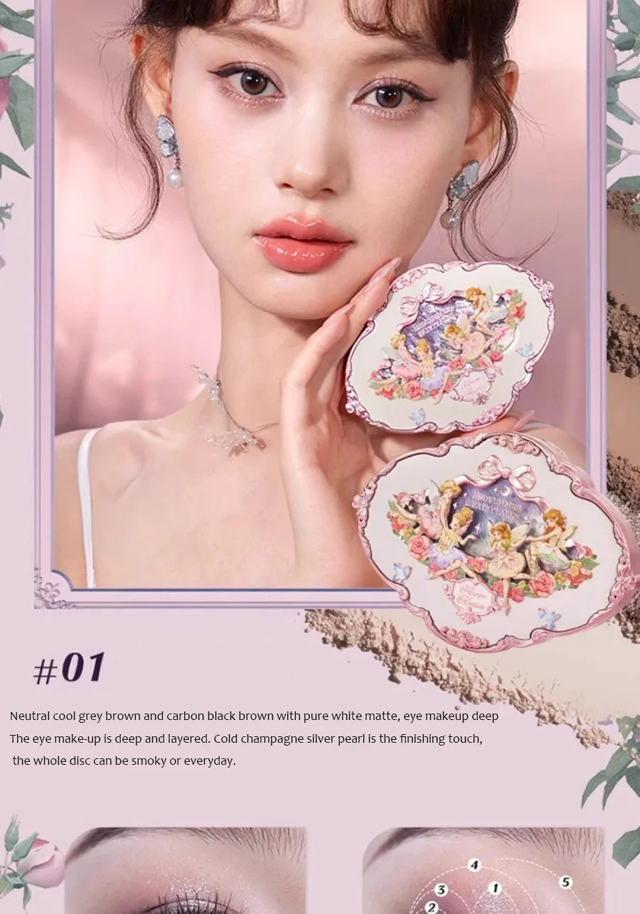 Paleta de Sombras Flower Knows Swan Ballet: Um Espetáculo de Cores para Seus Olhos