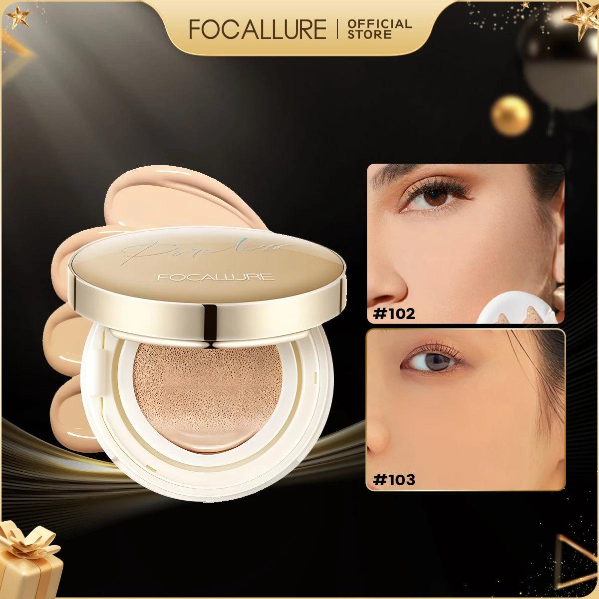 FOCALLURE Waterproof Matte Air Cushion Poreless BB＆CC Cream High Coverage Oil-control Soft Face Makeup Foundation Base Cosmetics - Urbanew