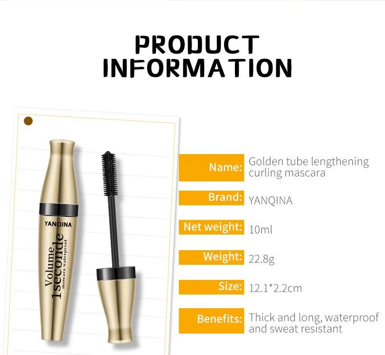 3D Fiber Mascara Long Black Waterproof Black Mascara Volume Curling Eyelash Extension Makeup Cosmetic Mascara Liquid - Urbanew