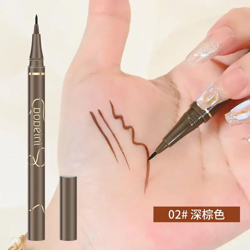 4 Colors Waterproof Eyeliner  0.05mm Long-lasting Eyeliner Pen Smooth Durable Slim Quick-drying Slender Eyelashes Eyeliner Pen