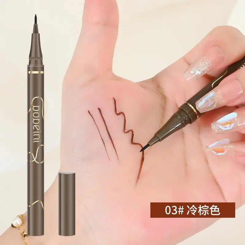 4 Colors Waterproof Eyeliner  0.05mm Long-lasting Eyeliner Pen Smooth Durable Slim Quick-drying Slender Eyelashes Eyeliner Pen