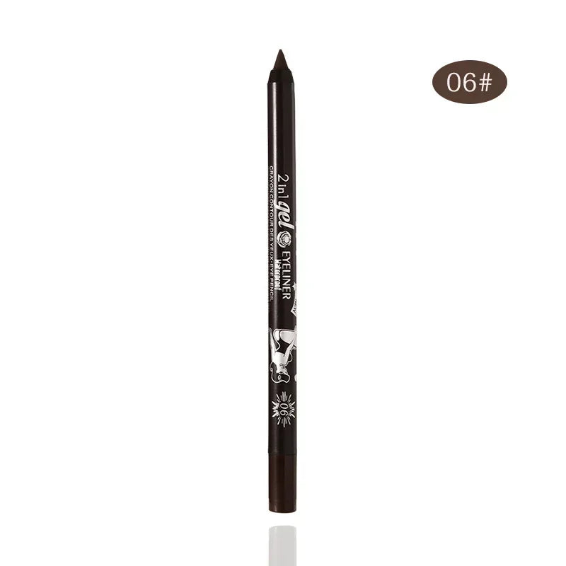 Waterproof Eyeliner Gel Pencil Red Brown White Ultra-slim Soft Easy Wear High Pigment Lip Liner Professional Lasting Eyes Makeup