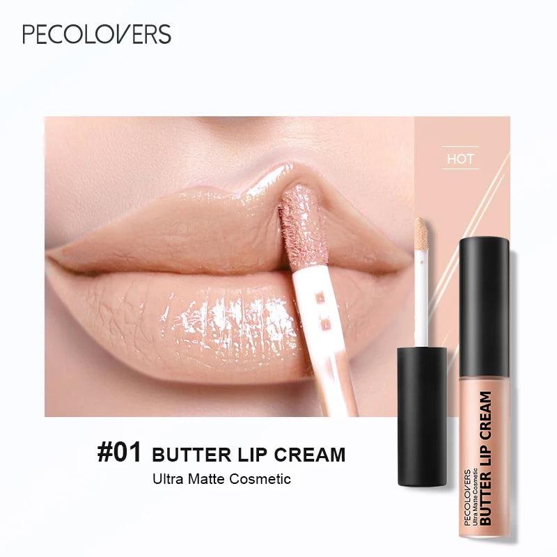 1PC Nude Butter Lipstick Gloss Clear Red Pink Lip Glosses Lip Makeup Non-Stick Cup Long Lasting - Urbanew