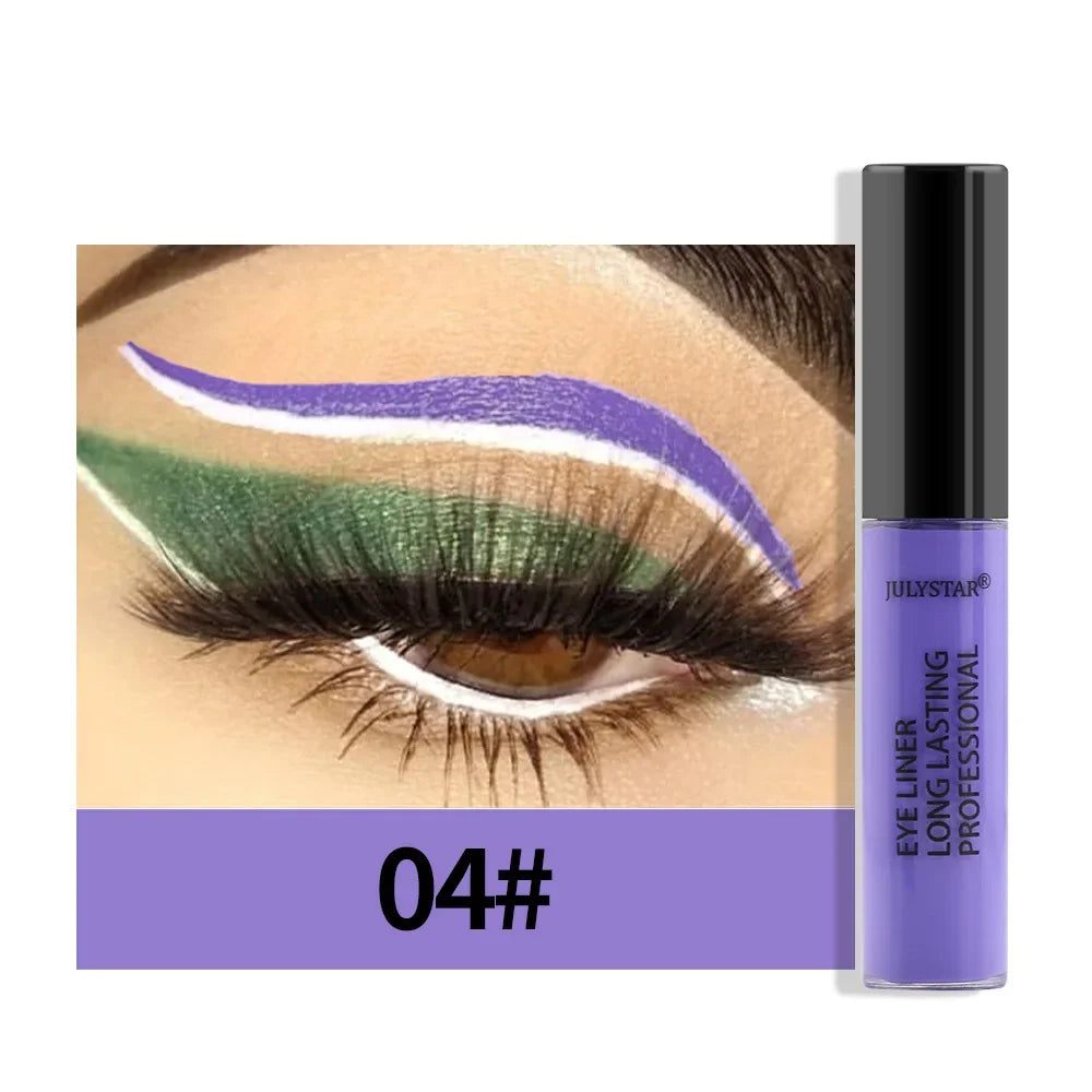 8 Color Eyeliner Liquid Pencil Waterproof Easy To Wear Make Up Matte Eye Liner Blue Pink Green White Black Purple Yellow Eyliner