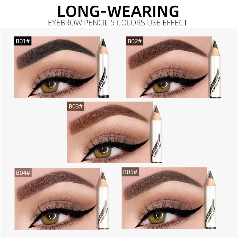 1pcs Waterproof Cosmetic Eye Brow Pencil Five Color Natural Eyebrows Color Mixing Lasting Durable Ecological Eyebrow Pencils