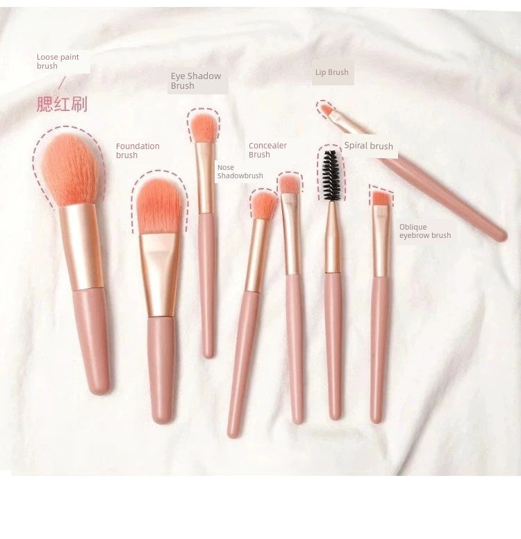 Beginner Portable Short Super Soft Makeup Brush Suit