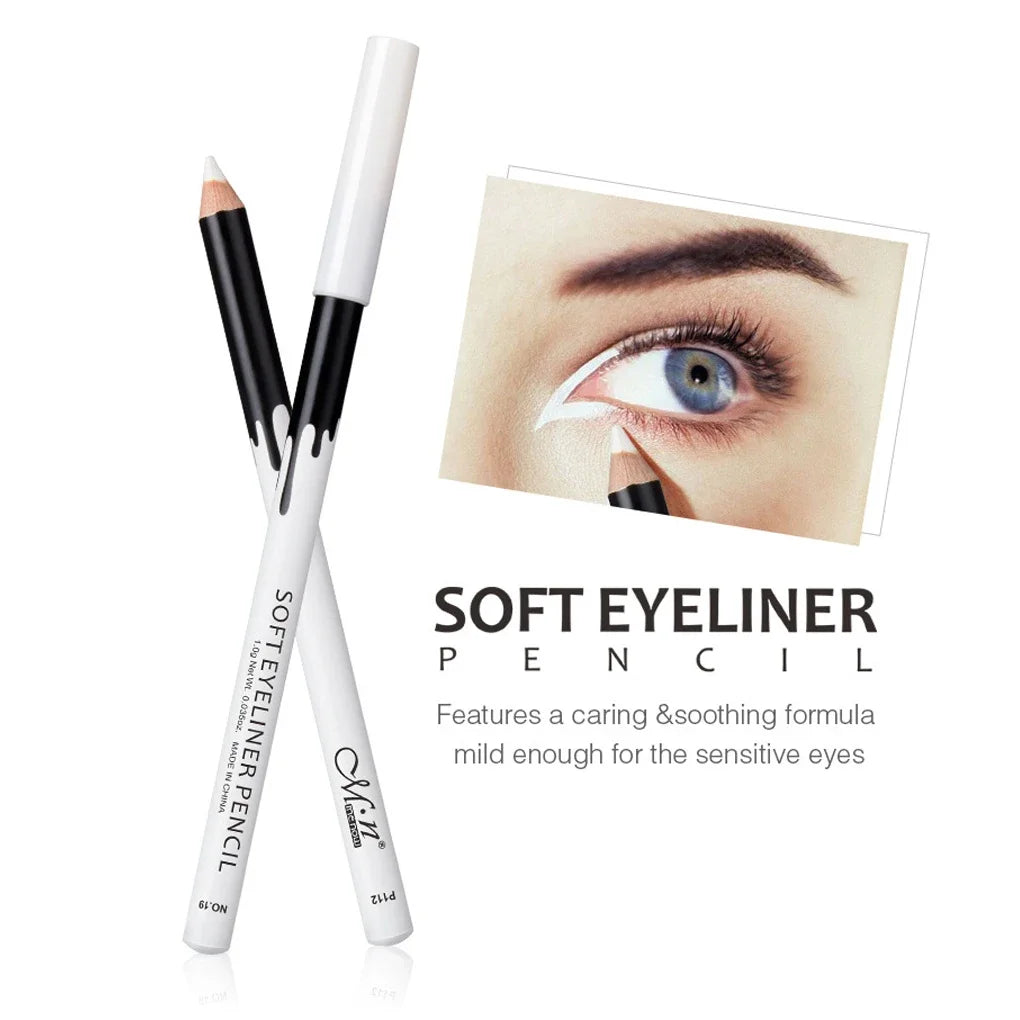 White Eyeliner Makeup Lasting Smooth Matte Eye liner Pencil Make up Easy To Wear Eyes Brightener Waterproof Fashion Eyes Pencils