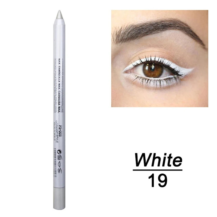 14-Color Colourful Eyeliner Pen, High Pigmented Pearly Shimmer Metallic Smokey Punk Gothic Style Eyeliner, Long Lasting Waterpro