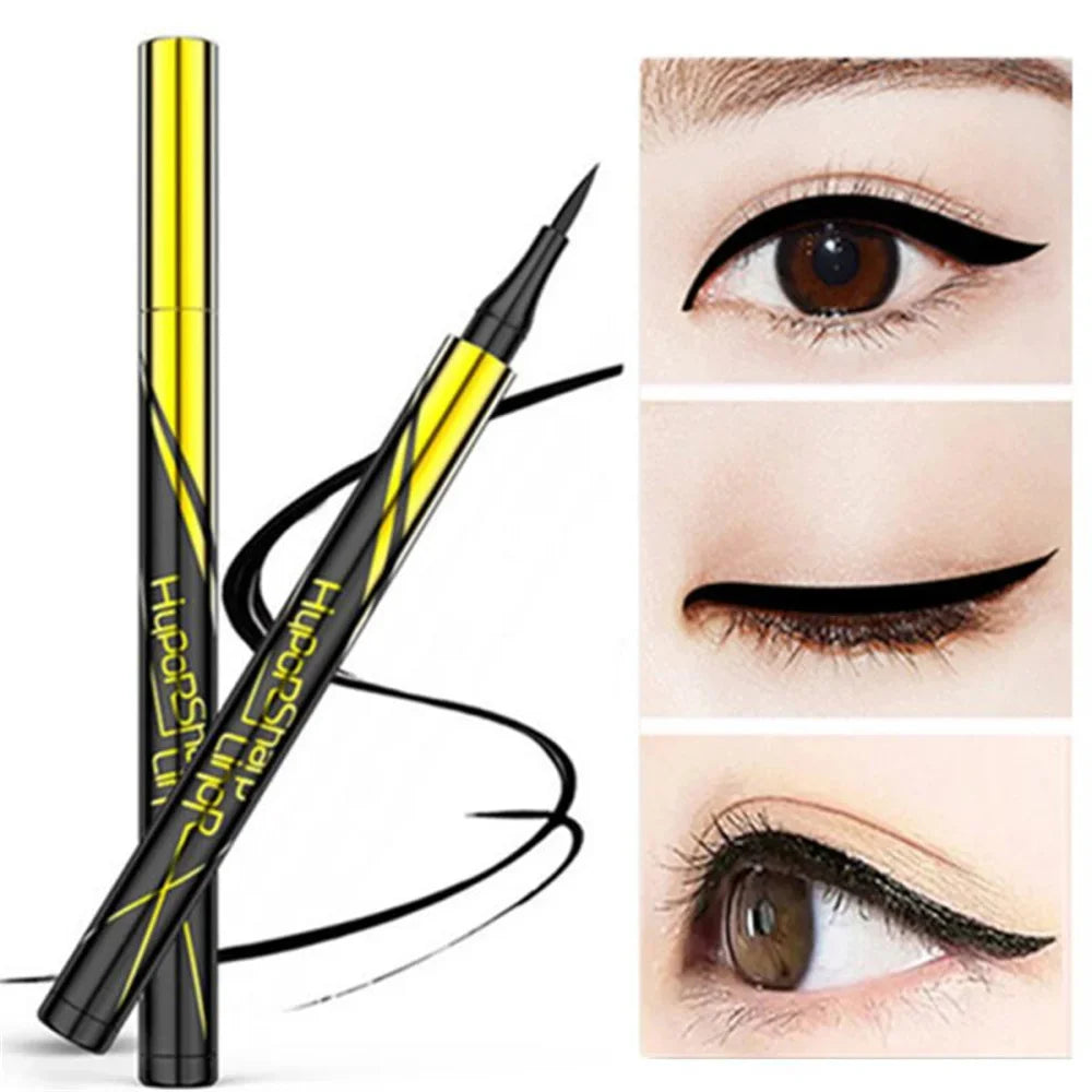 Black Liquid Eyeliner Natural Smooth Eye Liner Pencil Lasting Waterproof Quick Dry Non-Smudging Eye Durable Makeup Cosmetics