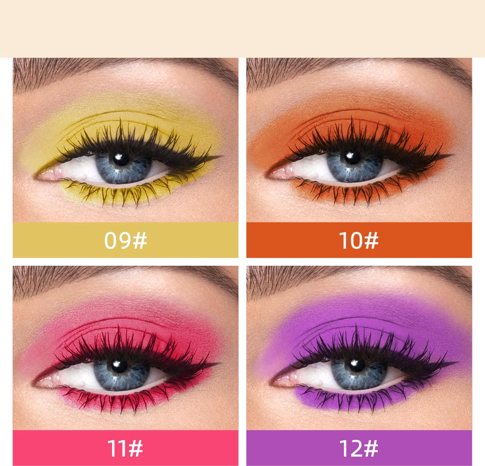 QiBest Matte Liquid Eyeshadow - Waterproof, Long-Lasting Pigment (8 Shades)